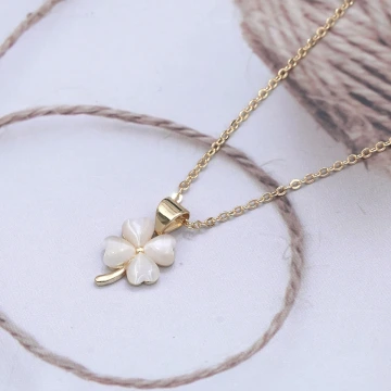 法式貓眼四葉草×鎖骨項鍊