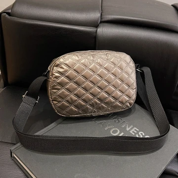 Y3K科技感菱格小方包&times;斜背包&times;銅金