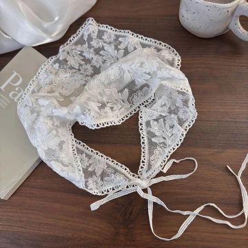 百花齊放&times;純白蕾絲&times;三角頭巾