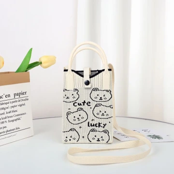 cute&lucky小熊&times;針織&times;斜背包