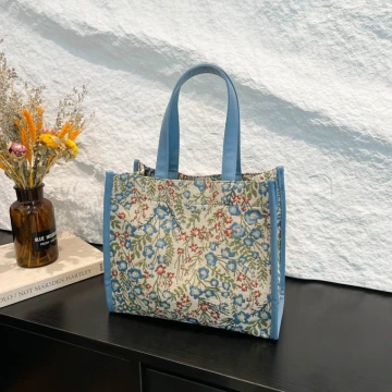 唯美小碎花×小手提袋×藍色