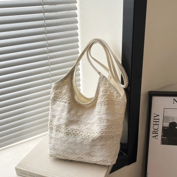 純白氣質蕾絲×肩背包