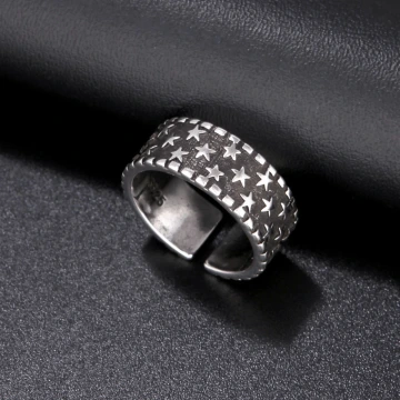 美式&times;復古&times;嘻哈&times;繁星&times;開口戒指