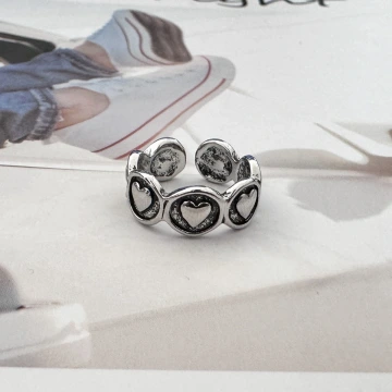 美式&times;復古&times;愛心指環&times;開口戒指