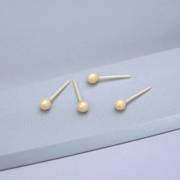 小圓珠&times;陶瓷&times;養耳棒&times;二套件耳環組&times;黃色