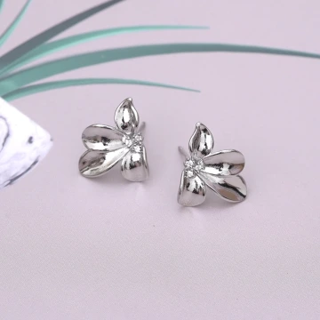 半朵梔子花&times;吊墜耳環