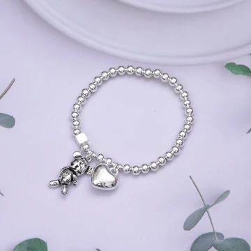 街頭愛心小熊×彈性繩手鍊