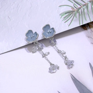 水墨青花×三角耳夾