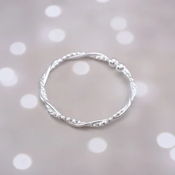 925銀飾&times;纏繞莫比烏斯&times;開口手環