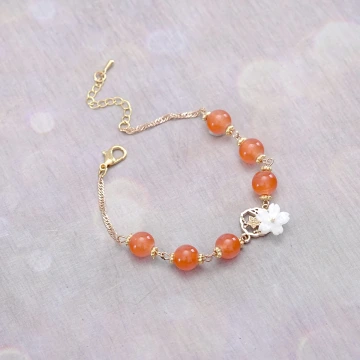 橘彩海棠花×手鍊