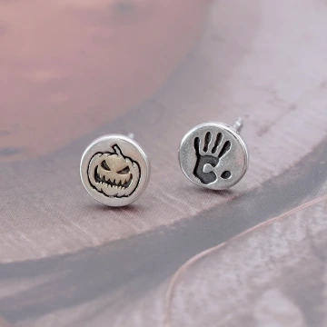 925銀針×南瓜跟鬼手×耳環