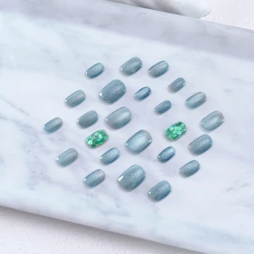 波光人魚姬亮面×穿戴式手指甲片×二十四入