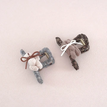 菱格小熊×鯊魚夾×共 二色