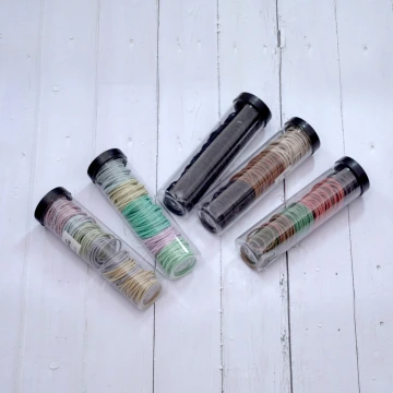 罐裝高彈力螺旋髮繩&times;100入髮束組&times;共五色