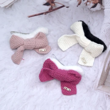 毛線蝴蝶結&times;鴨嘴夾&times;共三色