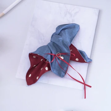 紅藍撞色波點點&times;髮束