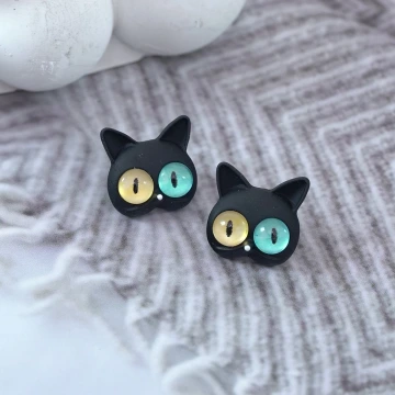 異瞳喵星人×吊墜耳環