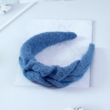 克萊因藍毛衣布&times;髮箍