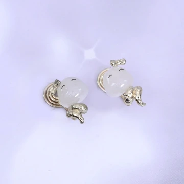 蛇寶寶&times;蚊香盤U型耳夾