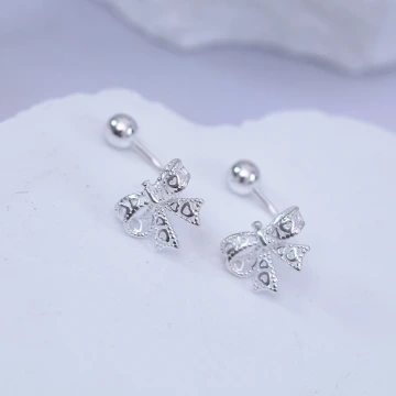 925耳針×蝴蝶結×轉珠耳環