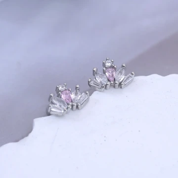 皇冠晶鑽×轉珠耳環