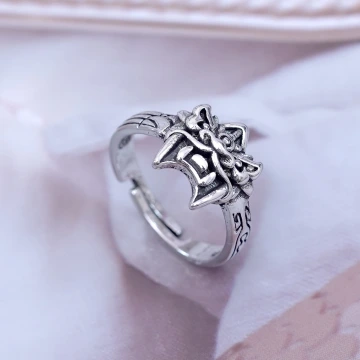 酷酷風獅爺×開口戒指