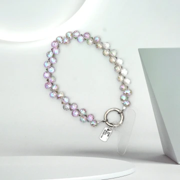 水滴閃亮晶鑽&times;手機腕帶掛繩&times;粉藍粉