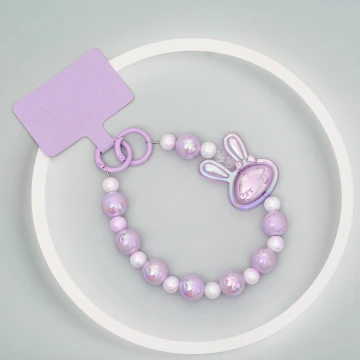 旋轉兔兔&times;手機腕帶掛繩&times;紫色