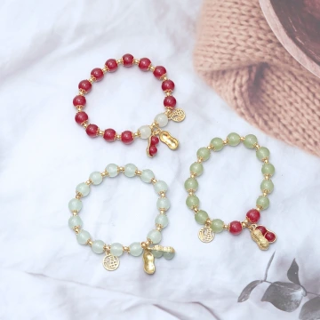 祿意花生&times;固定式串珠手鍊&times;共二色