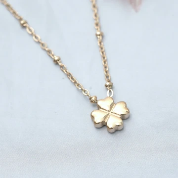 316鋼飾&times;圓潤四葉草&times;項鍊&times;金色