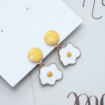 可愛荷包蛋&times;三角耳夾
