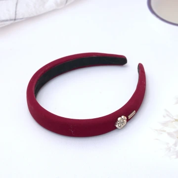 紅絲絨玫瑰&times;髮箍