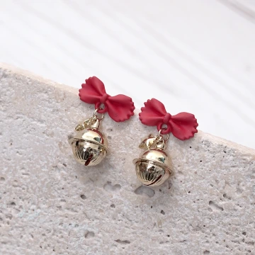 糖果紙領結鈴鐺&times;吊墜耳環