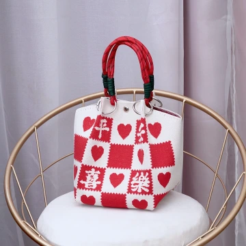 平安喜樂&times;針織手提袋