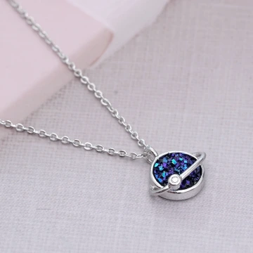 925銀飾&times;藍晶星球&times;鎖骨項鍊