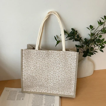 春語小碎花&times;肩背手提袋&times;卡其