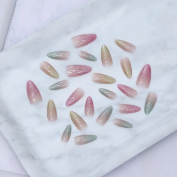 彩虹貓眼多巴胺亮面&times;穿戴式手指甲片&times;二十四入