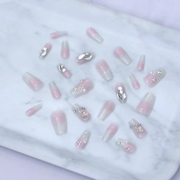 蝴蝶腮紅晶鑽亮面&times;穿戴式手指甲片&times;二十四入