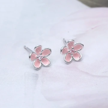925銀針&times;桃花開&times;耳針