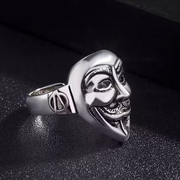 美式×復古×人臉面具×開口戒指