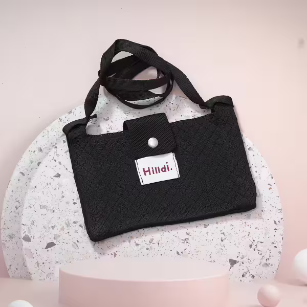 快樂多巴胺×單色針織×斜背包×黑色