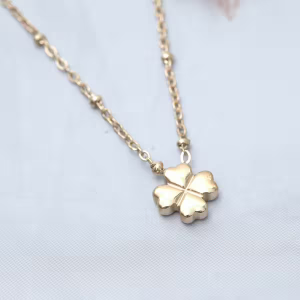 316鋼飾&times;圓潤四葉草&times;項鍊&times;金色