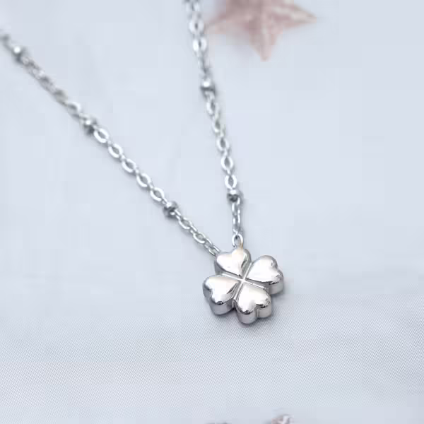316鋼飾&times;圓潤四葉草&times;項鍊&times;銀色