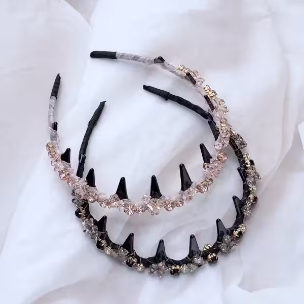 華麗水晶&times;抓髮髮箍&times;共二色