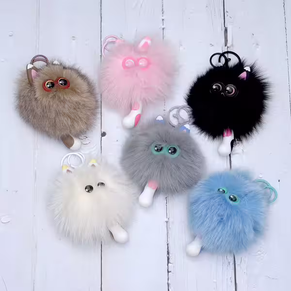 毛球精靈貓×娃娃×掛件×共六色