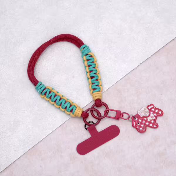 小馬編織&times;手機腕帶掛繩&times;紅色