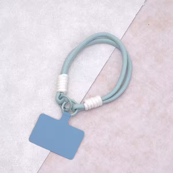 雙線素繩&times;手機腕帶掛繩&times;藍色