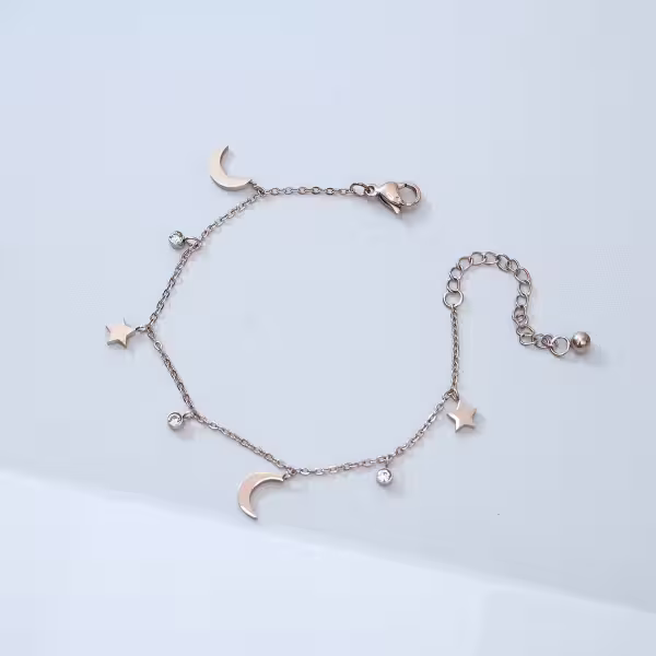 316鋼飾&times;星光月影&times;手鍊&times;玫瑰金