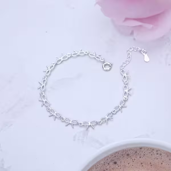 925銀飾&times;小小蝴蝶結&times;手鍊