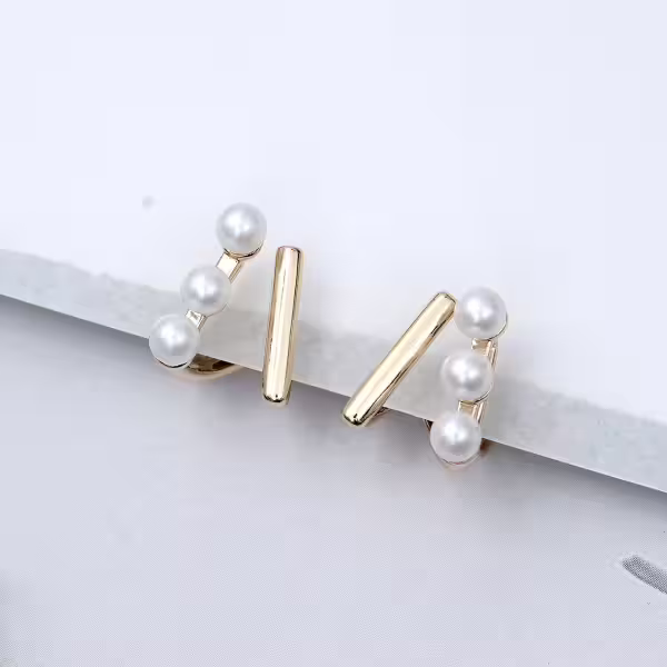 珍珠平橫桿&times;蚊香盤U型耳夾